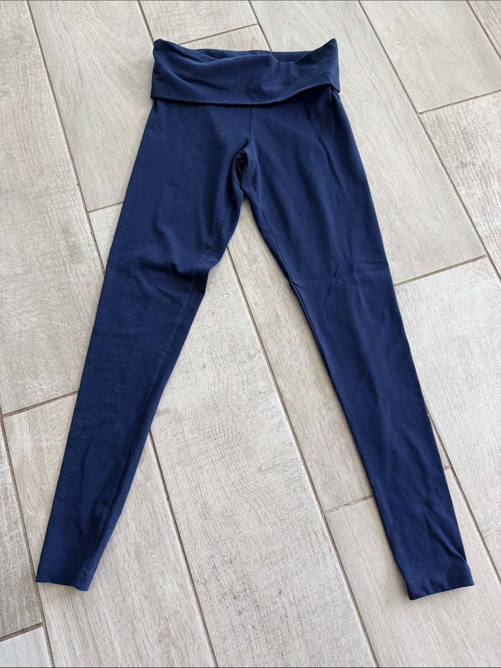 PINK Victoria's Secret Navy Fold-Over Waist Leggings